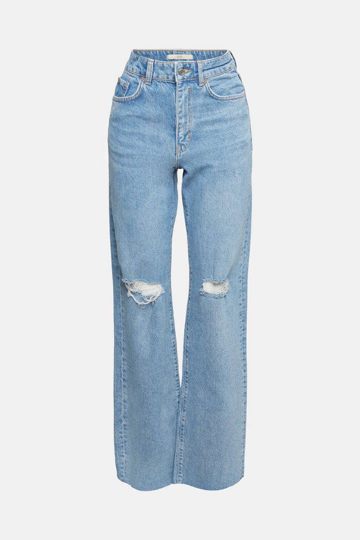 Wide-Leg-Jeans mit Destroyed-Effekten