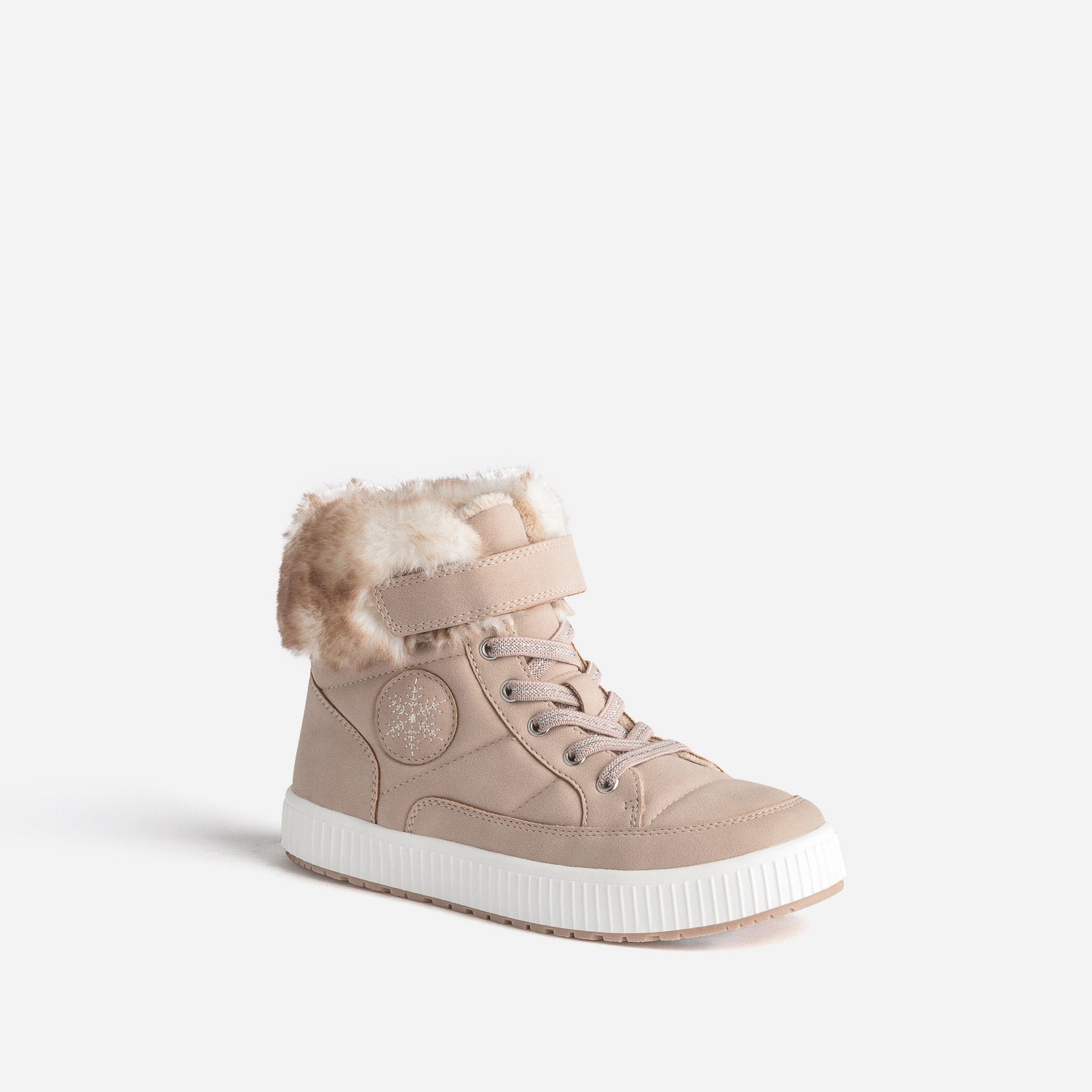 Basket BUGGY beige rosé fourrée