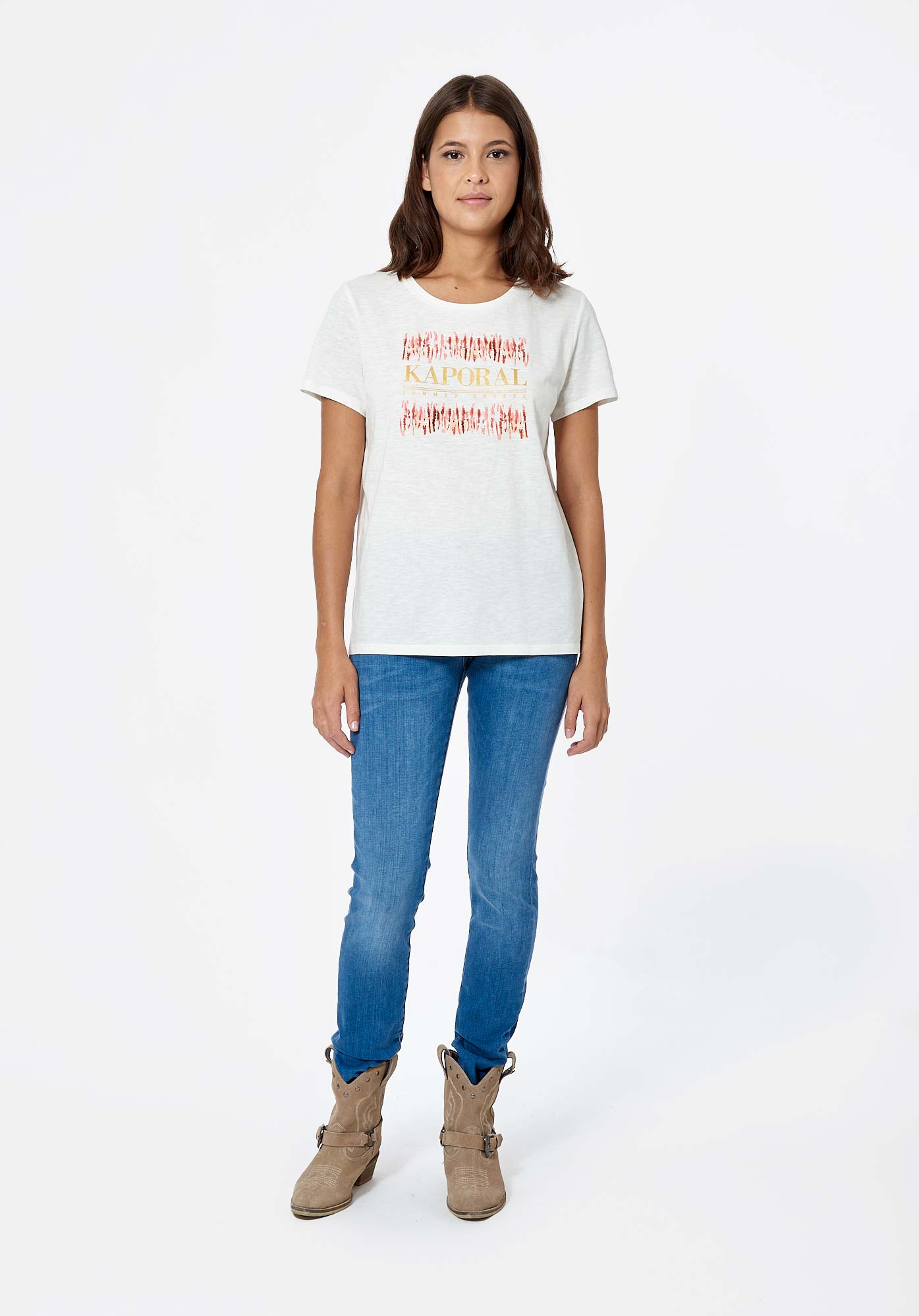 JEMA   T-shirt blanc Femme en 100% coton bio