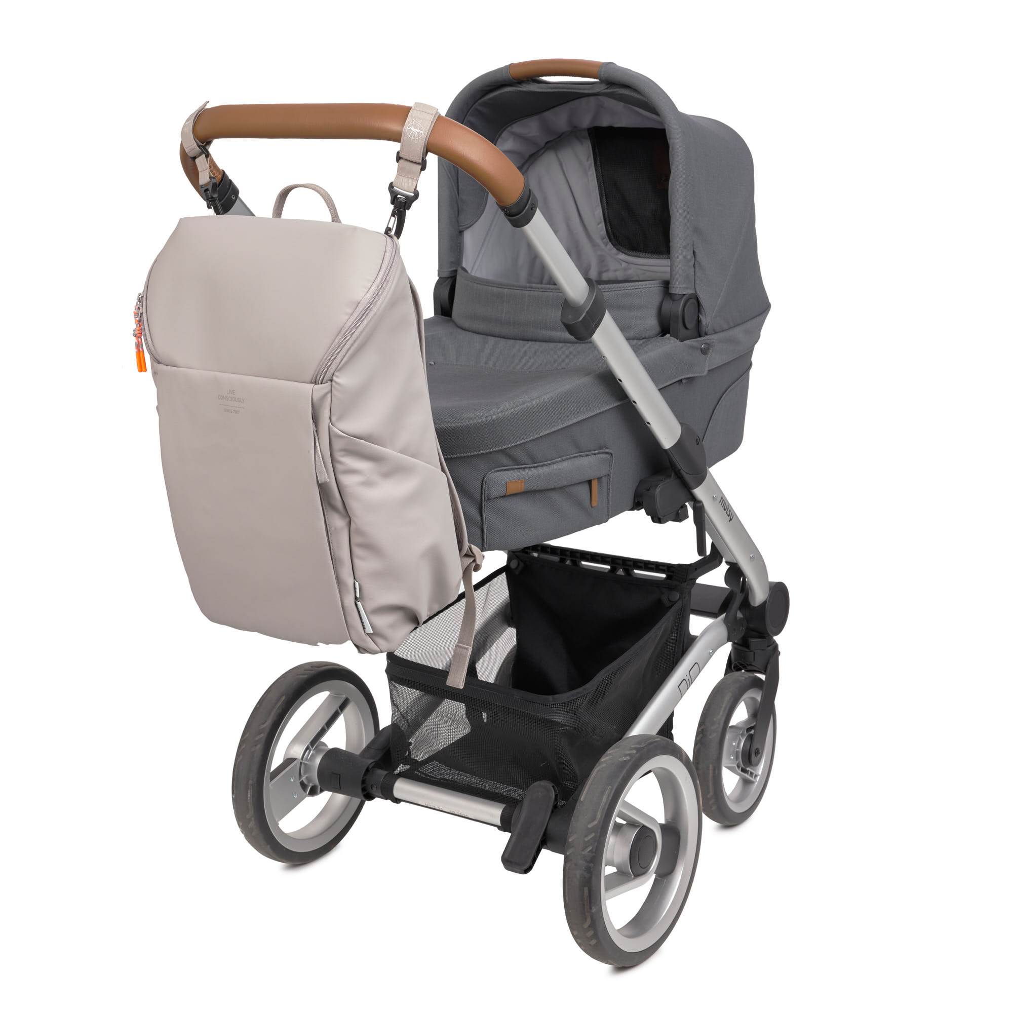 Wickelrucksack - Slender Up Backpack, Taupe