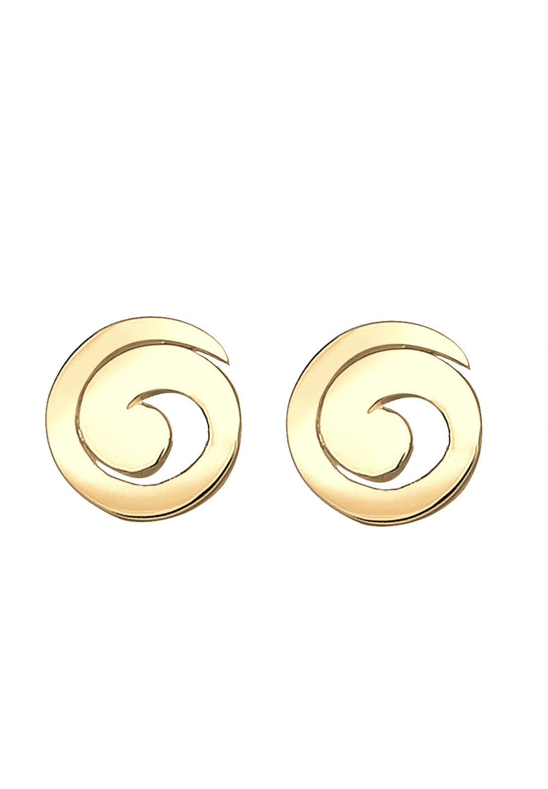 Orecchini a lobo geometrici a spirale basic da donna Elli in argento sterling 925