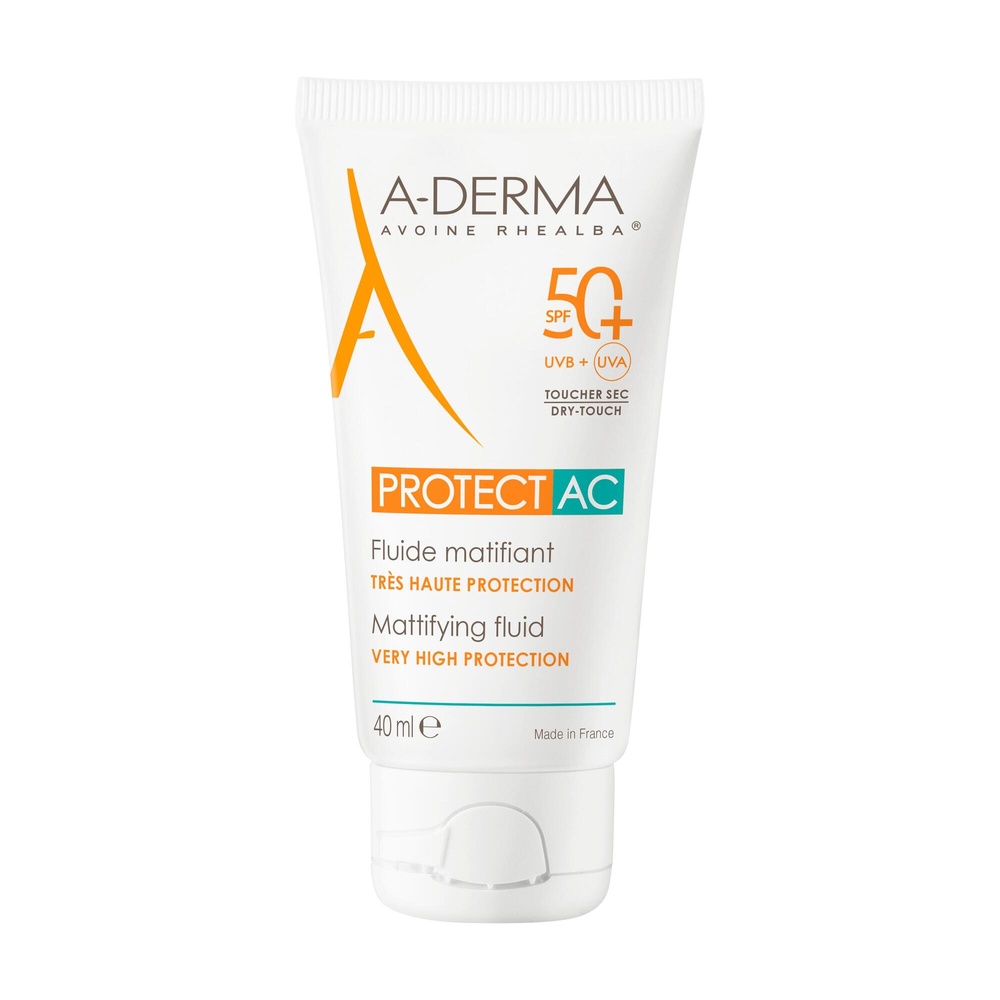 A-Derma PROTECT Fluide matifiant très haute prot ection AC 50+ 40ml Crème solaire