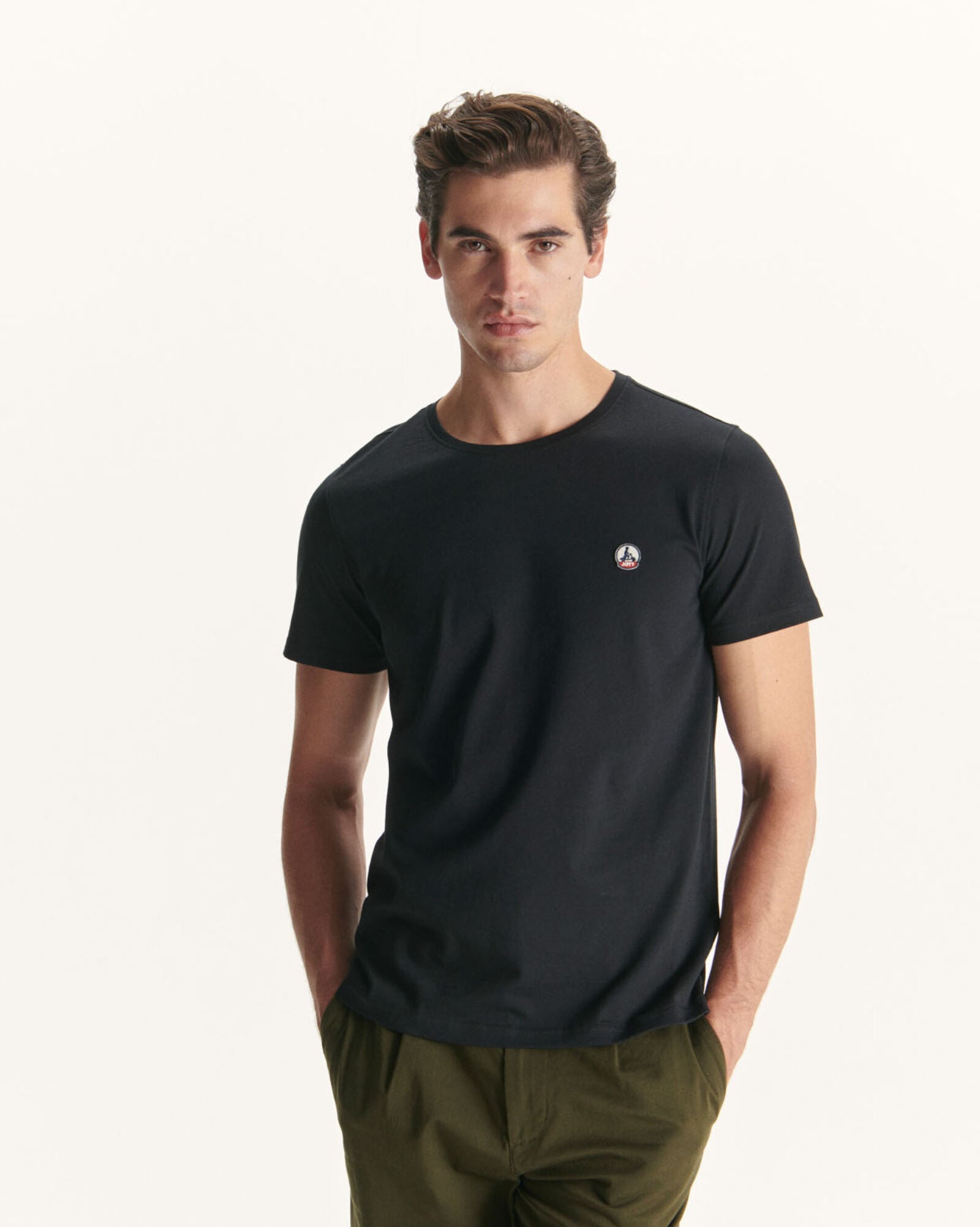 T-shirt homme en coton biologique Noir Pietro