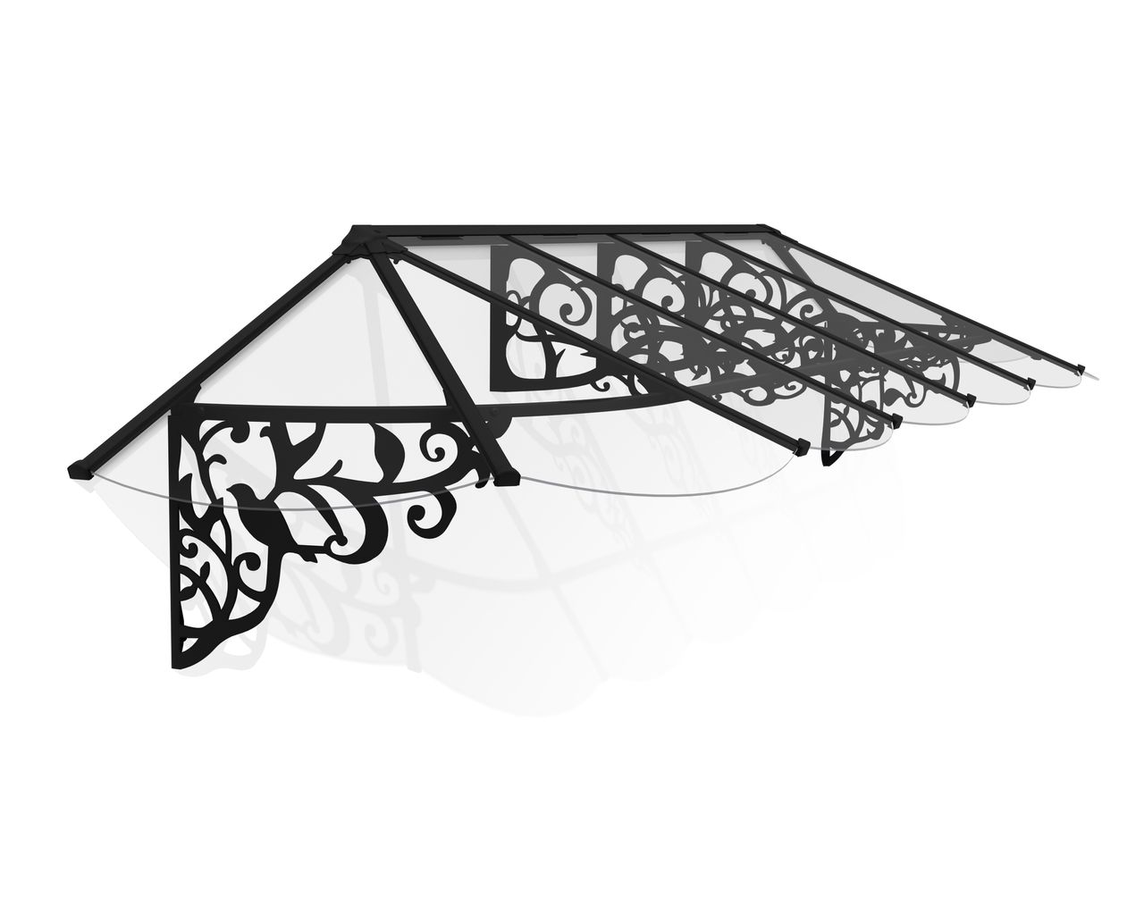 Canopia by Palram Vordach LILY XL 3666 Schwarz Klar