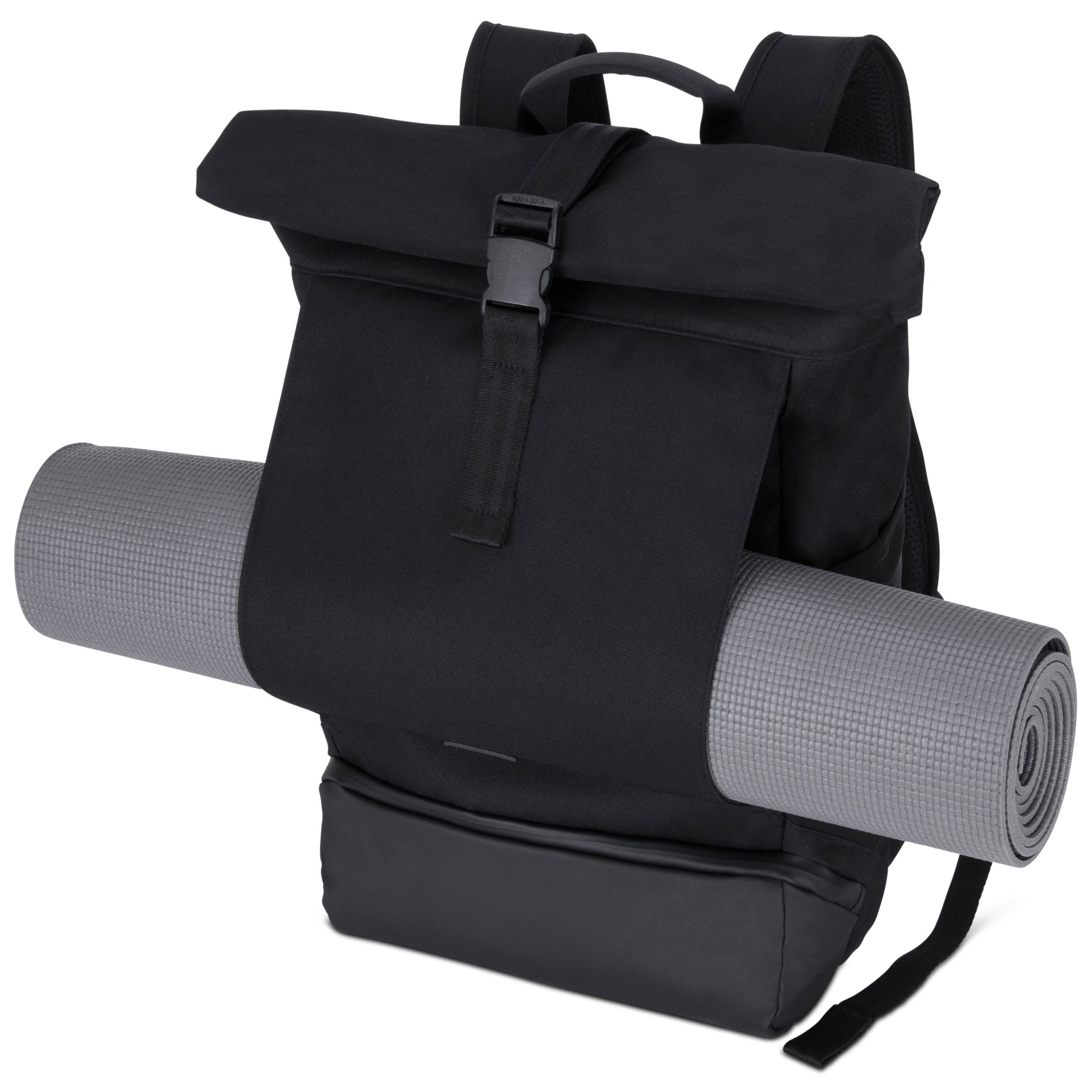 Johnny Urban Cityrucksack Allen Large, Rolltop Damen Herren, Laptop Fach, Wasserabweisend
