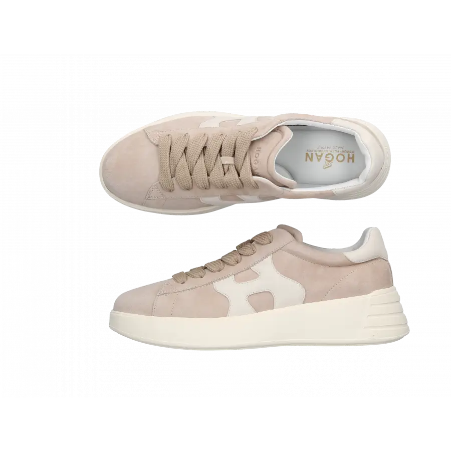 Hogan - Sneaker low HXW562 Veloursleder - beige