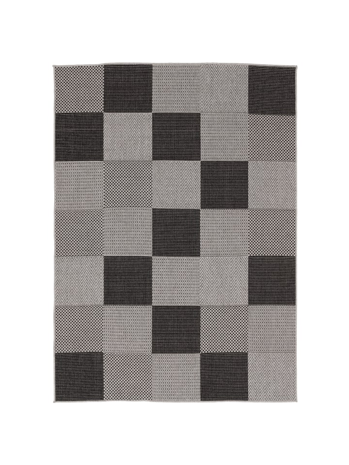 Pergamon In & Outdoor Teppich Flachgewebe Marbella Karo in Grijs günstig kaufen 160 x 230 cm