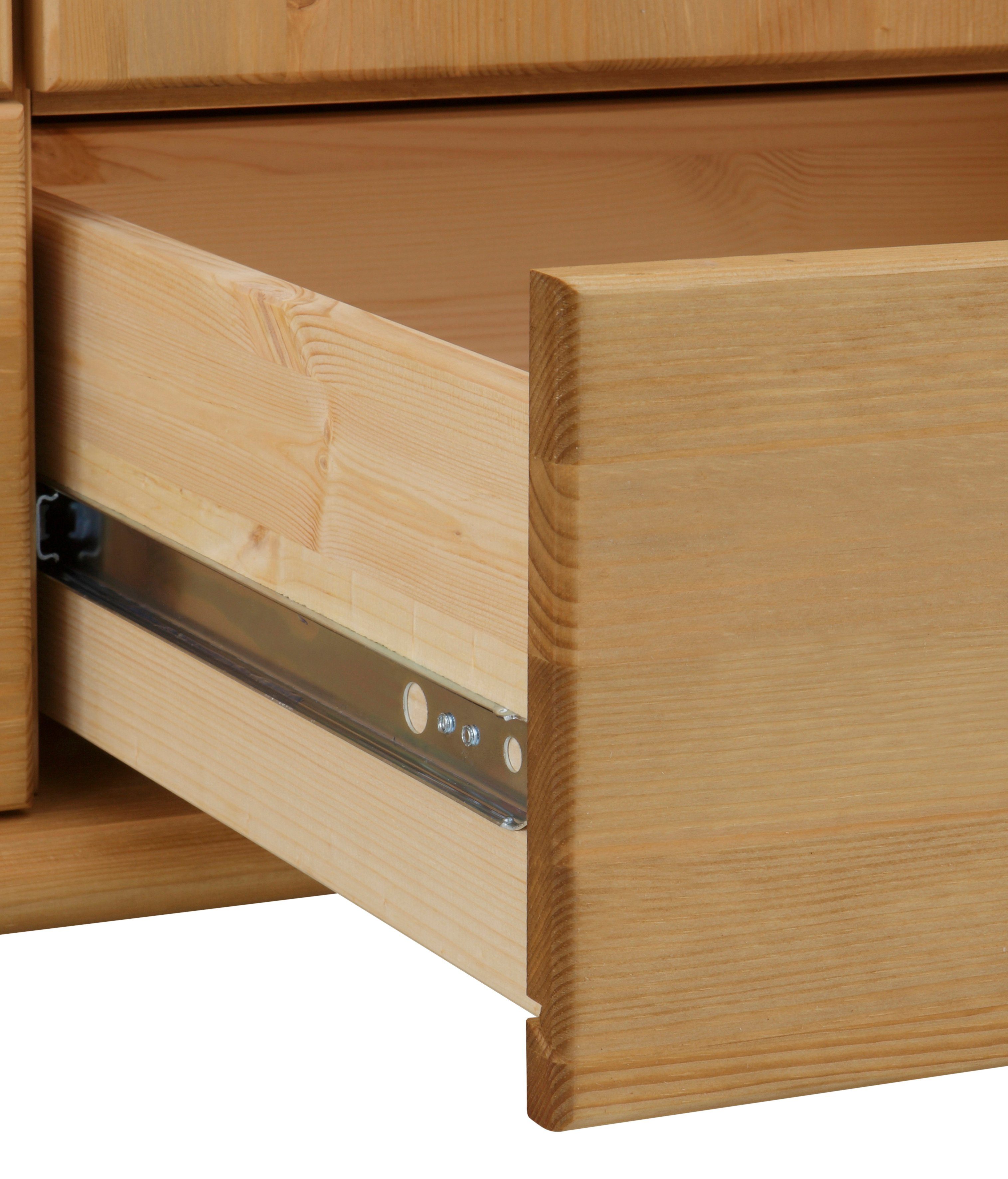 Home affaire Kleiderschrank Tessin Breite 152 cm, Kiefer massiv, inkl. Spiegel