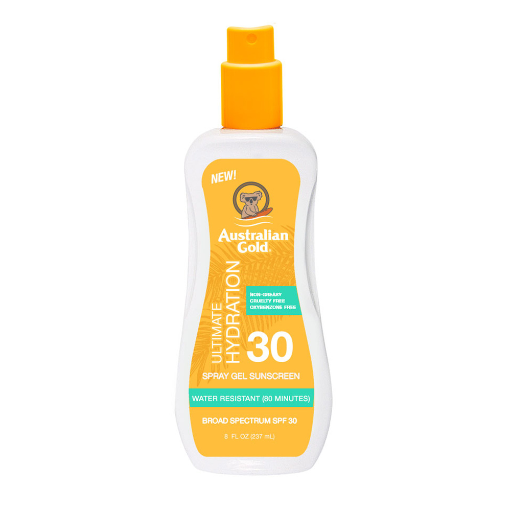 australian gold SPF 30 Spray Gel Clear 237 ml Crème solaire