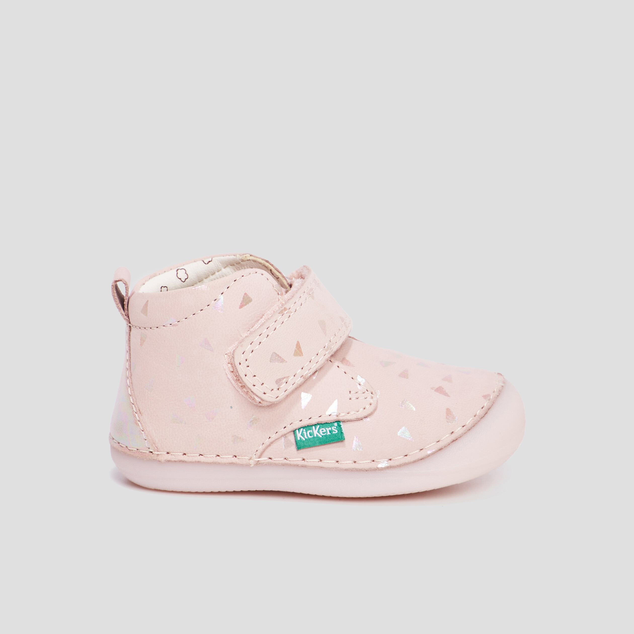 Bottillons en cuir Kickers Sabio rose bébé fille | La Halle