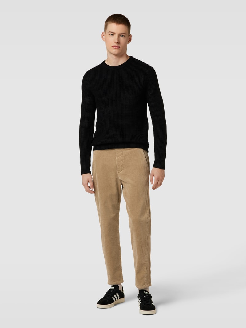 Cordhose mit Label-Detail Modell 'LINUS' in beige