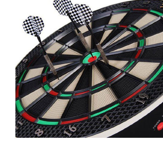 HOMCOM Elektronische Dartscheibe mit LED-Display für 8 Spieler mehrfarbig 44L x 50B x 3,2H cm