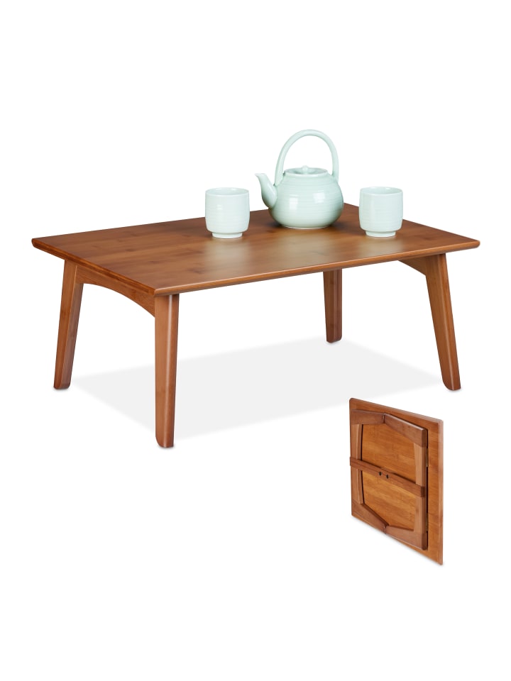 relaxdays Couchtisch in Braun - (B)60 x (H)25 x (T)40 cm günstig kaufen onesize