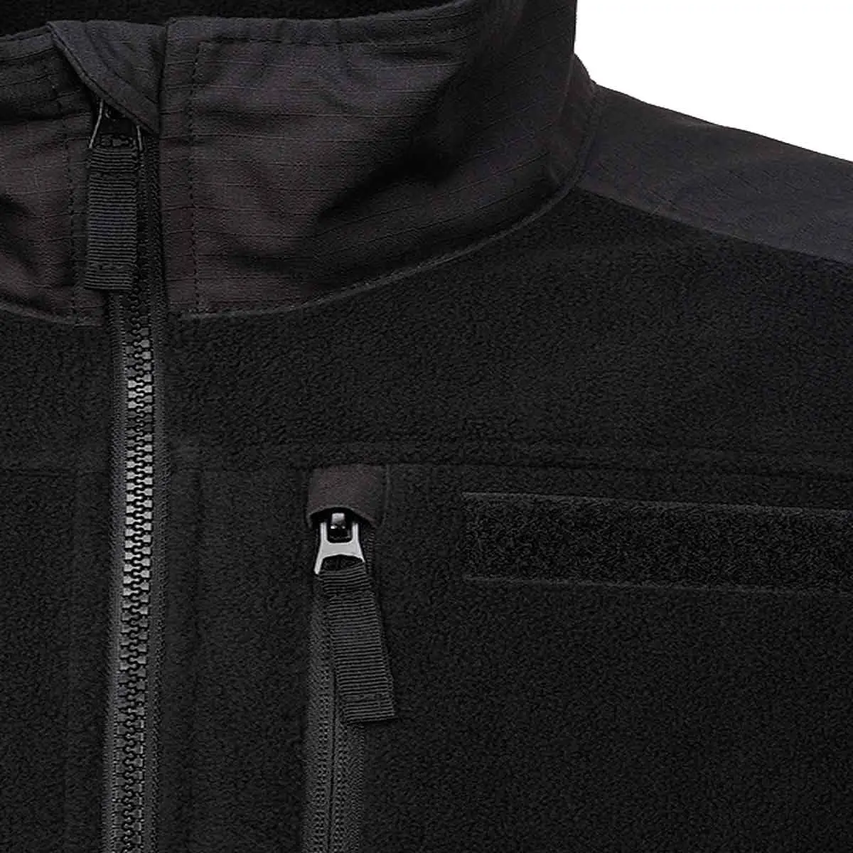 Fleecejacke Ripstop schwarz