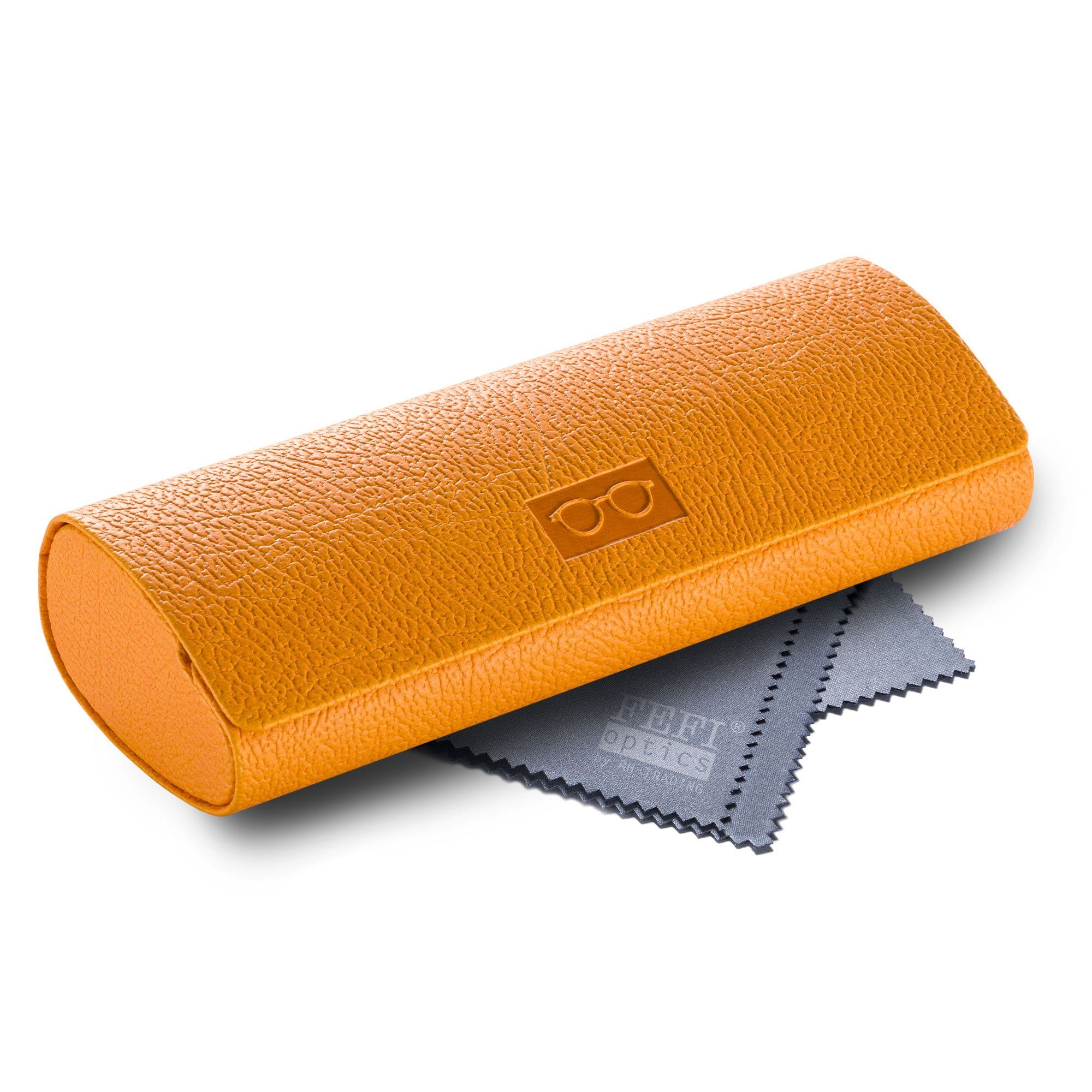 FEFI Brillenetui Stabiles Hardcase in modischen Farben, inklusive Mikrofasertuch