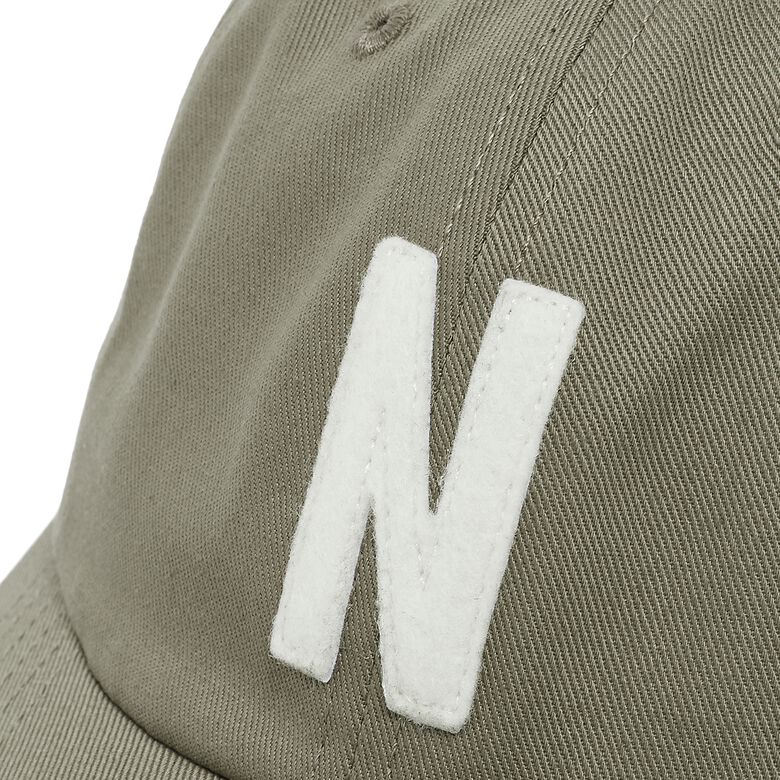 Norse Projects Felt N Twill Sports Cap sediment green