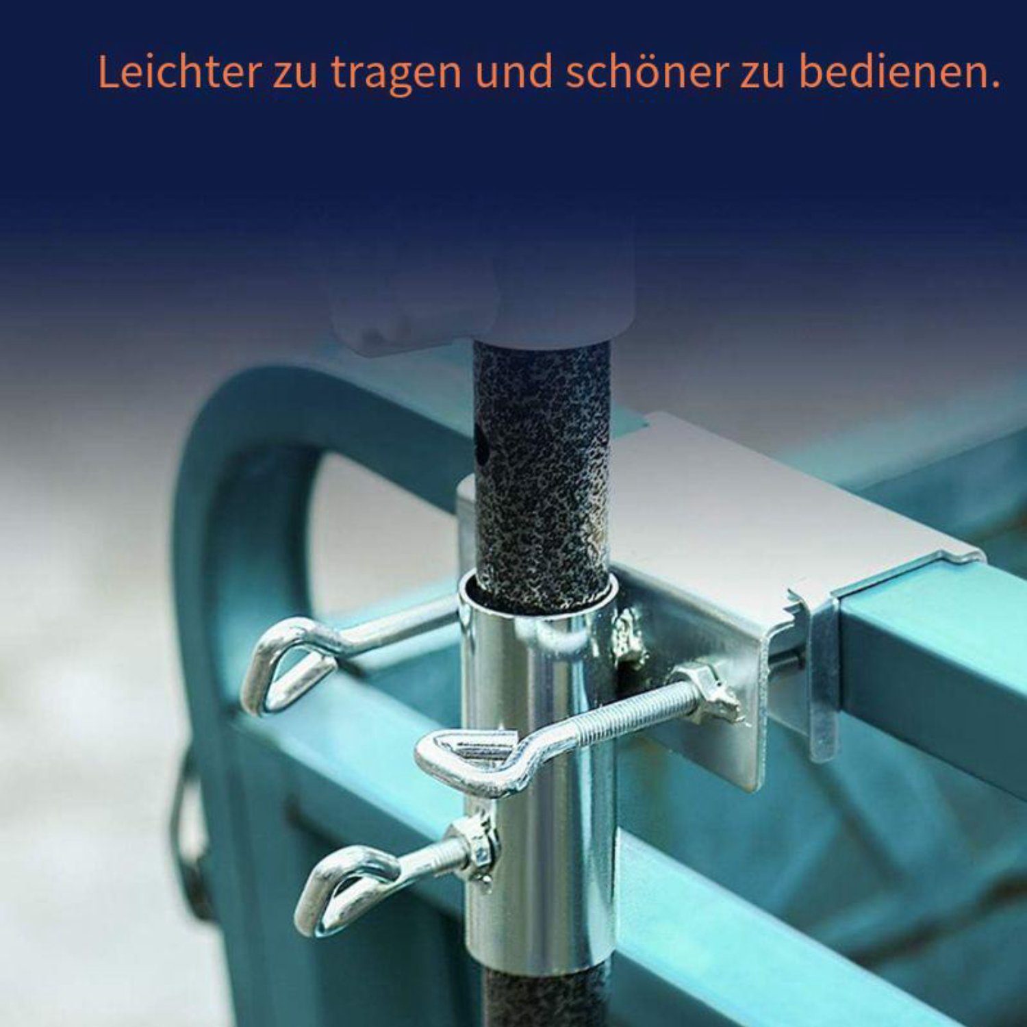 Devenirriche Balkonklammer Sonnenschirmhalter Balkongeländer, Edelstahl Schirmhalter Balkon