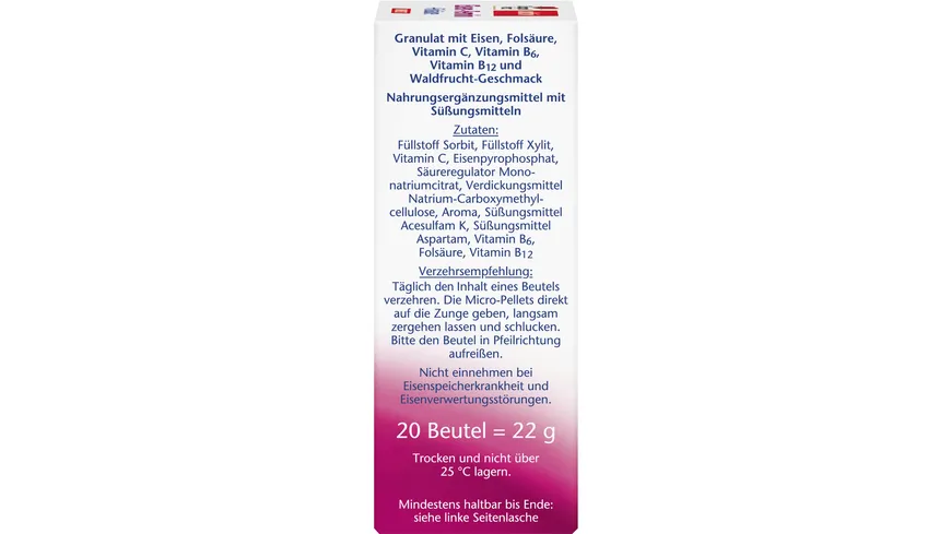 Doppelherz Eisen-Femin + Folsäure Direct 20 Portionen