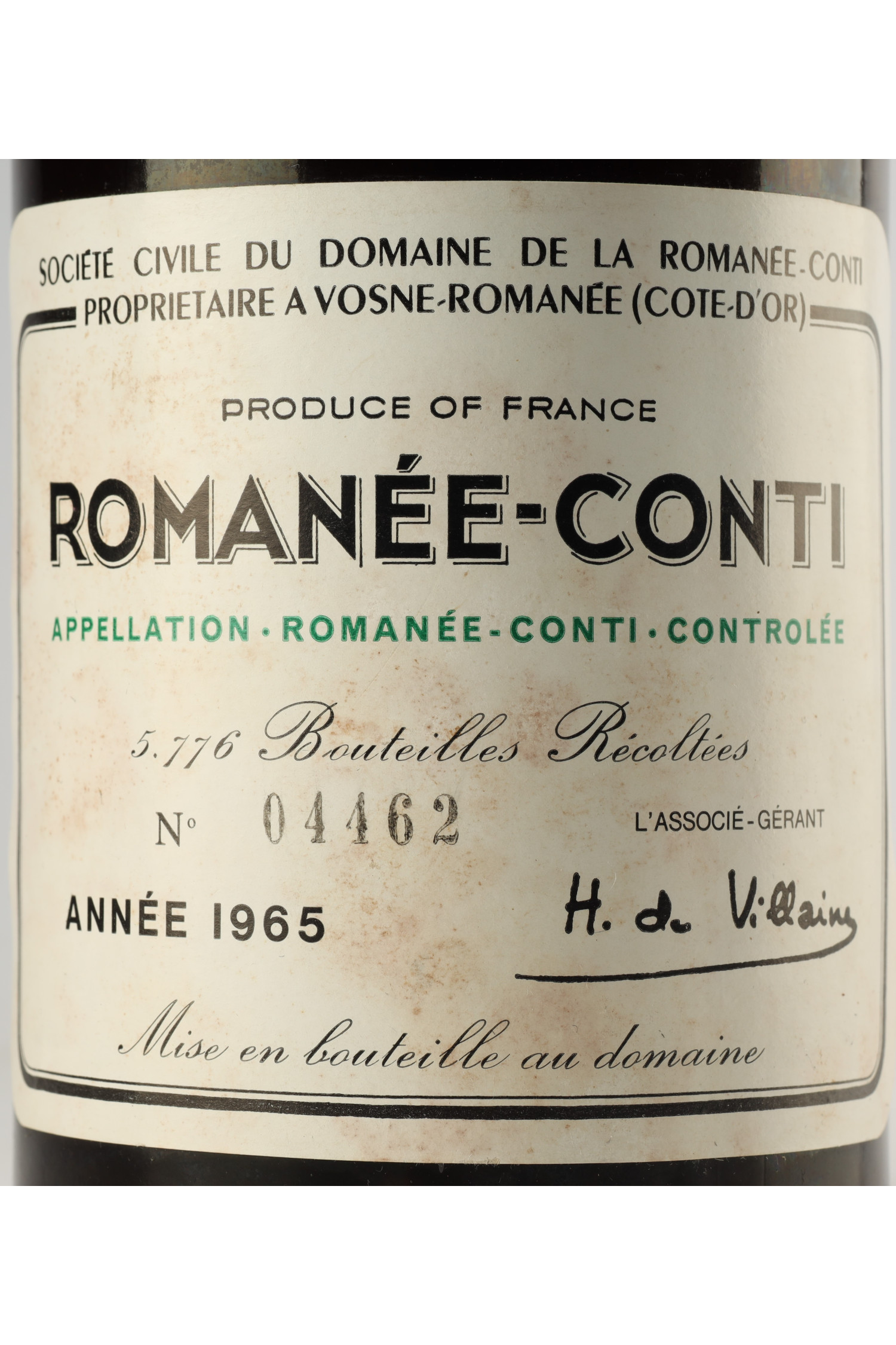 Domaine De La Romanee Conti 1965, Romanée Conti