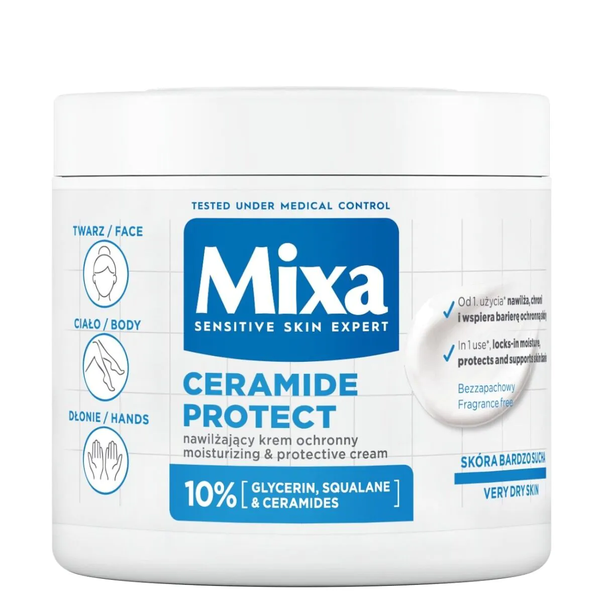 Mixa Ceramide Moisture hidratantna i zaštitna krema za lice i tijelo