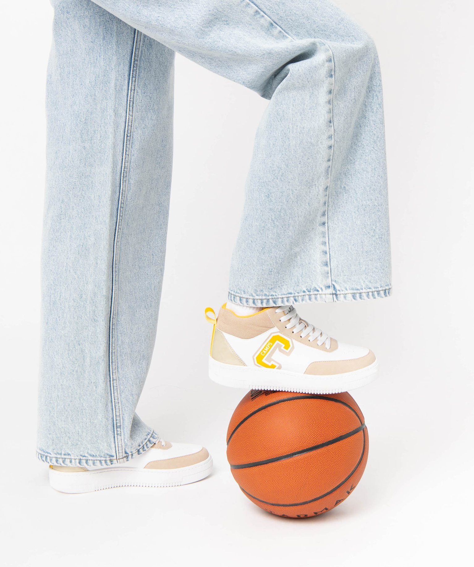 Baskets femme mid-cut multicolores - Camps United beige | GEMO