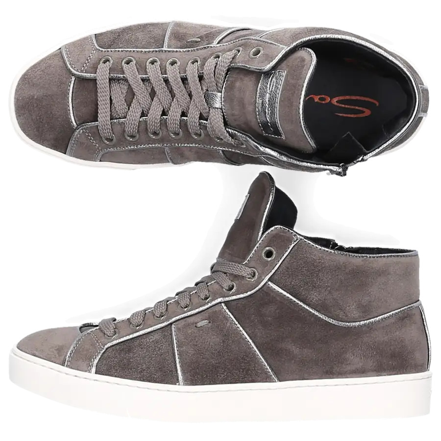 Santoni - Sneaker high 60429 taupe - grau