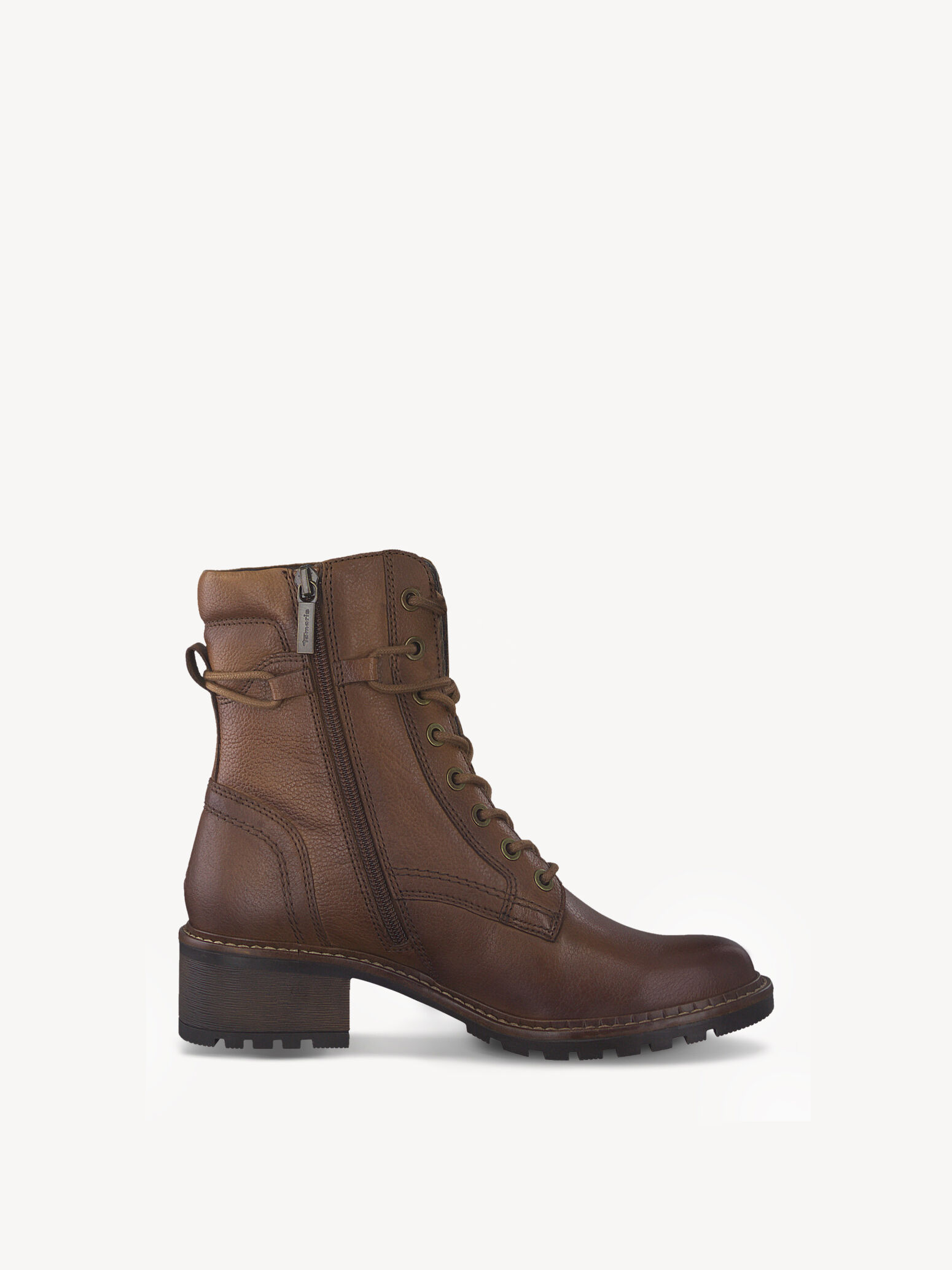 Bottine en cuir - marron