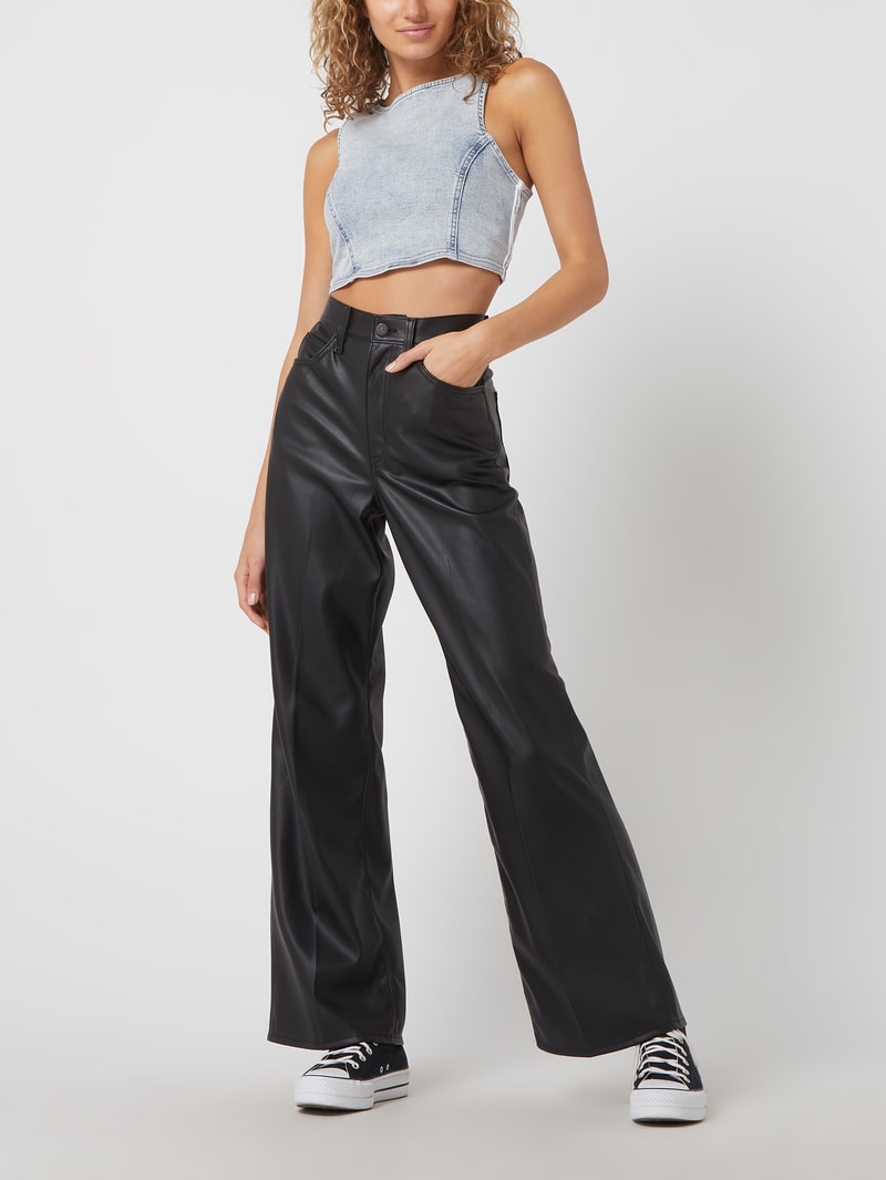 Crop Top aus Denim  in hellblau
