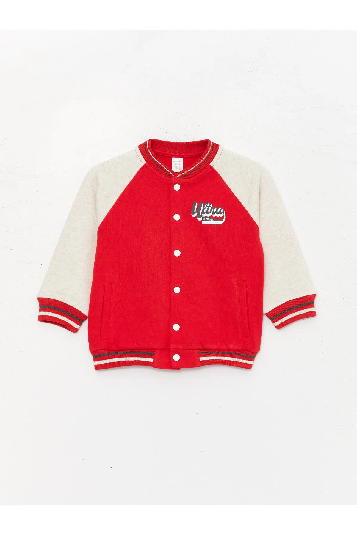 LC Waikiki  2-teiliges Set aus bedrucktem Sweatshirt und Hose für Babys mit Rundhalsausschnitt und langen Ärmeln