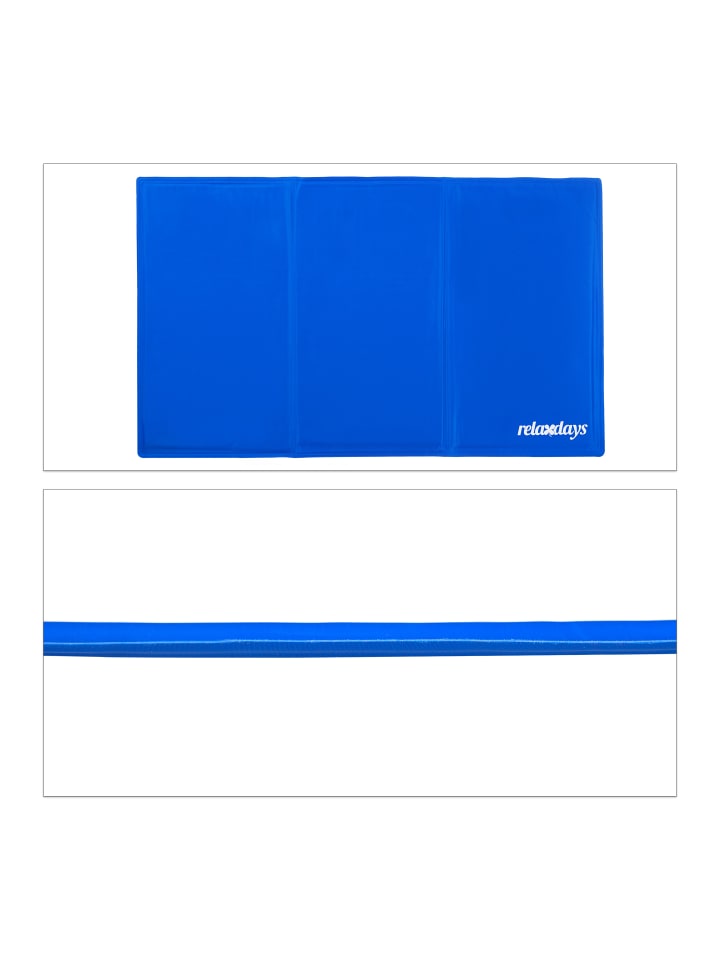 relaxdays Kühlmatte Hund in Blau - (B)50 x (T)90 cm günstig kaufen onesize