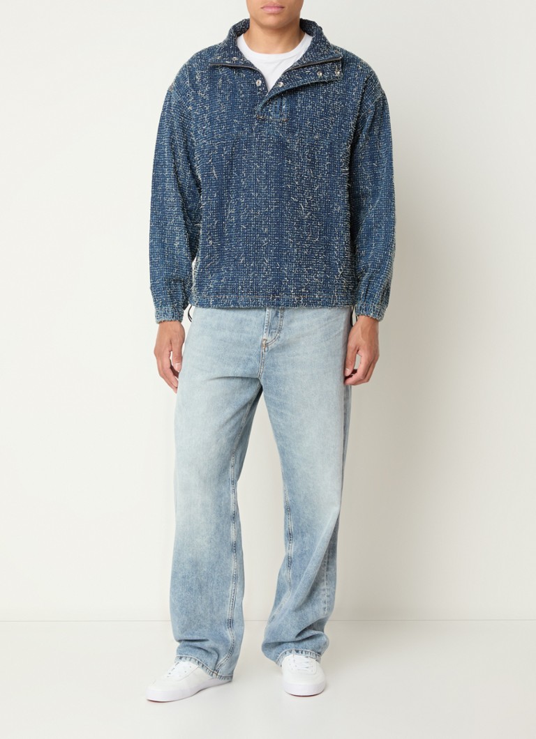Maglione bouclé Diesel D-Flow-S con mezza zip