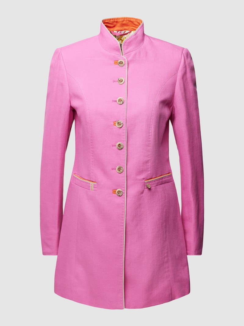 Blazer mit Stehkragen in pink