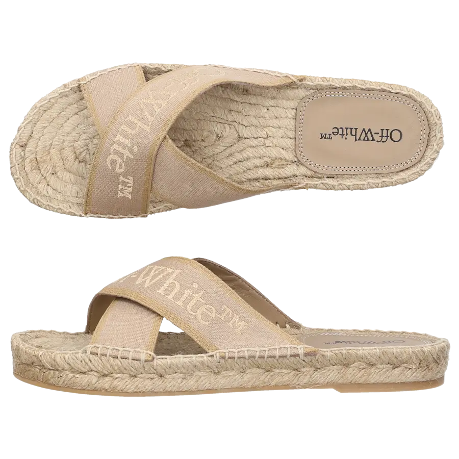 Off-White - Sandalen OWIB012S Baumwolle - beige