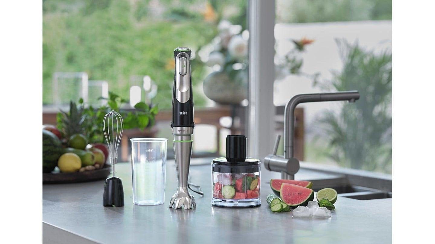 Braun Stabmixer MultiQuick 9 MQ 9135XI, 1200 W, Schneebesen, Crushed-Eis, Zerkleinerer, Advanced-Smart-Speed