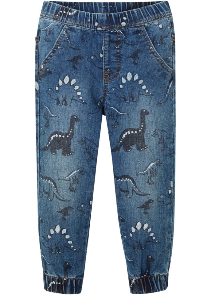 Jungen Sweat-Jeans mit Druck, Slim Fit
