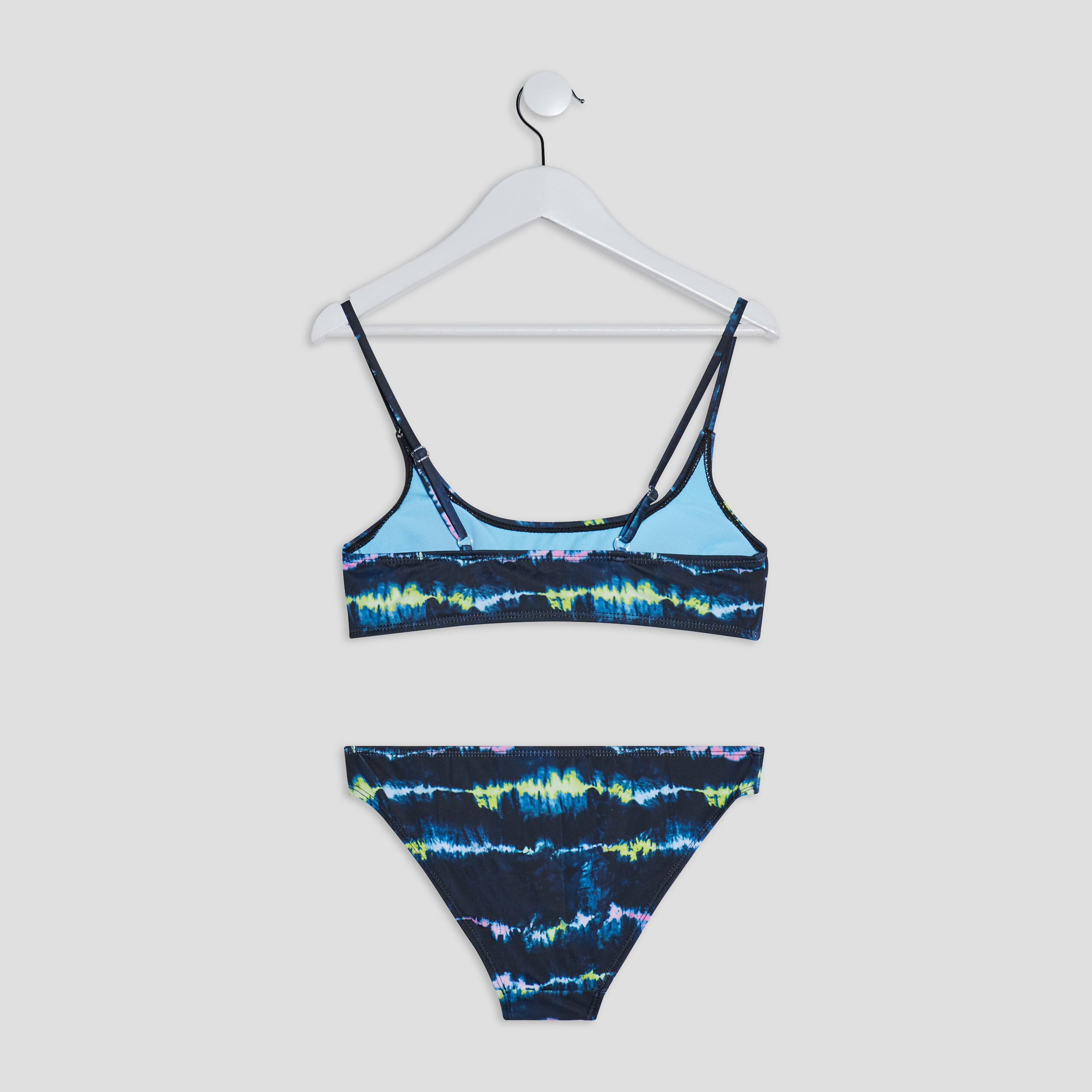 Maillot de bain 2 pièces bleu marine fille | La Halle