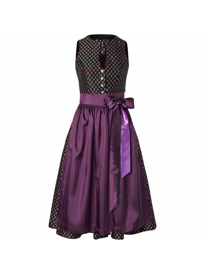Wiesnkönig Dirndl Karla (MIdi) in Schwarz günstig kaufen
