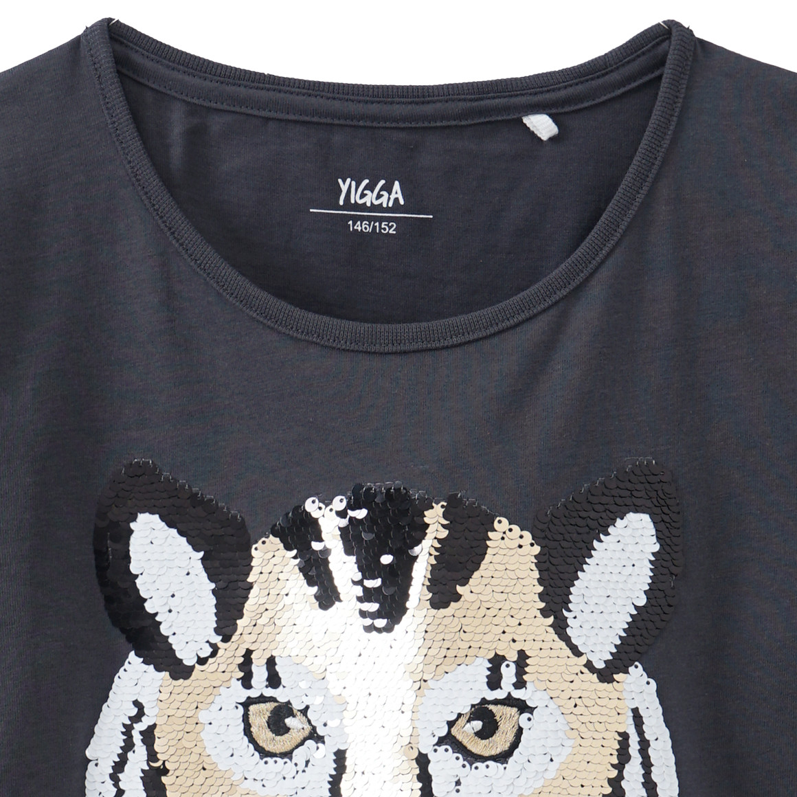 Mädchen Langarmshirt mit Wendepailletten
