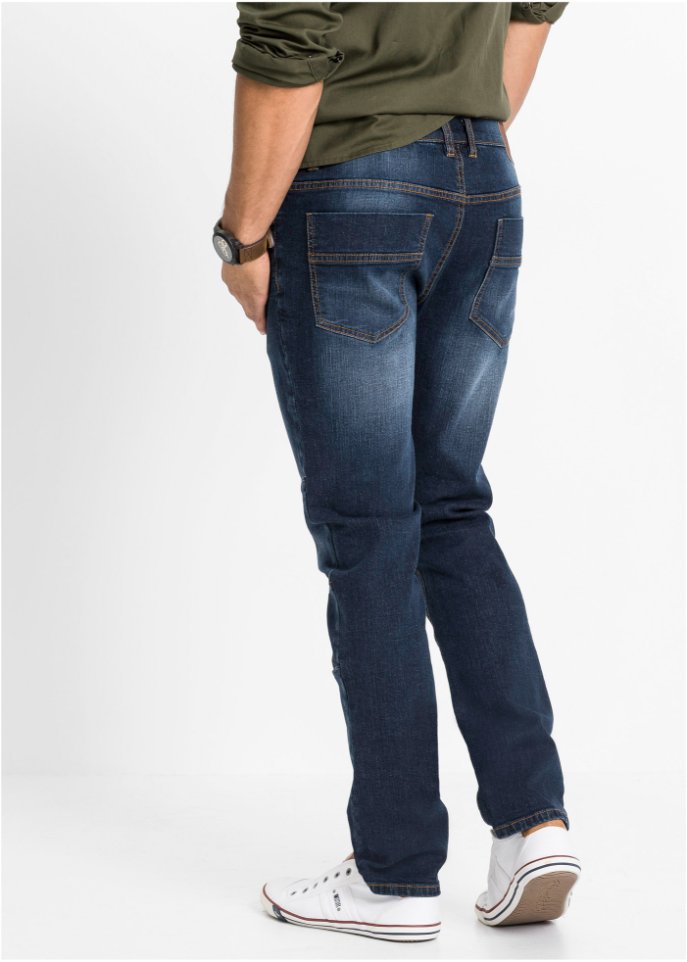 Regular Fit Stretch-Jeans m. Komfortschnitt, Tapered