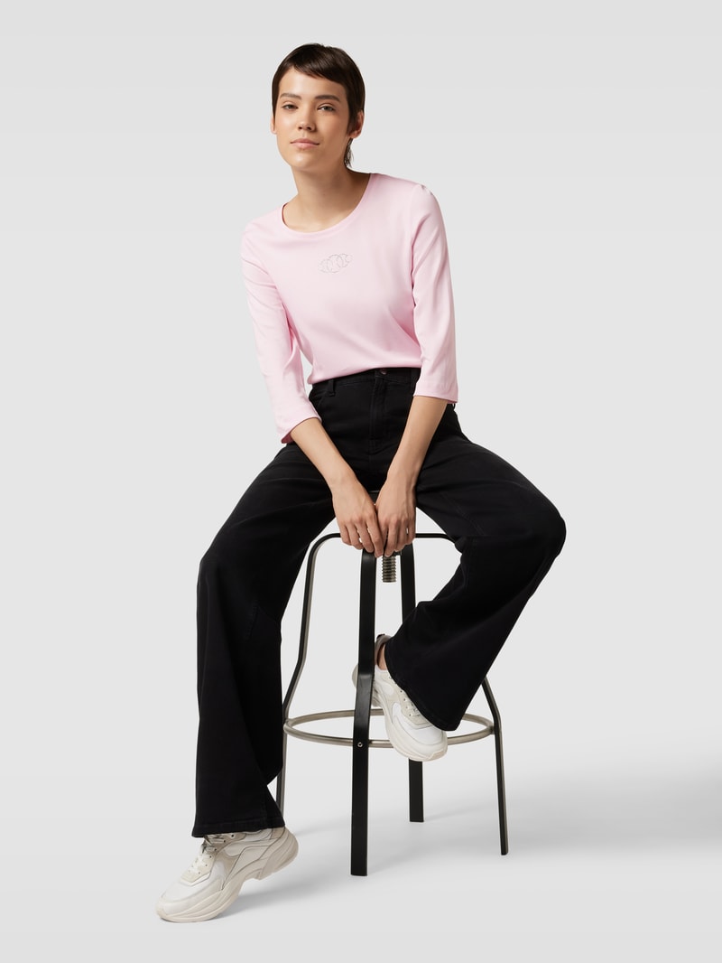 Longsleeve mit 3/4-Arm in hellrosa
