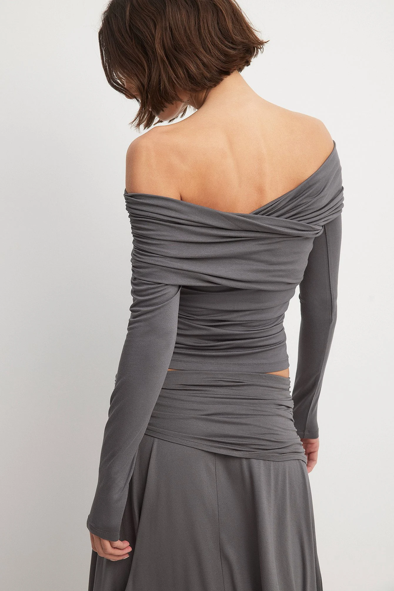 Soft Line Off Shoulder Draped Top