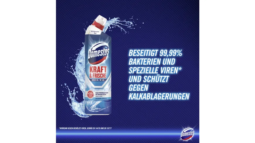 Domestos WC-Gel Kraft & Frische Ocean Fresh 0.75 l