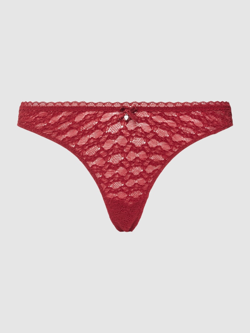 String aus Häkelspitze Modell 'Clarisse' in bordeaux rot