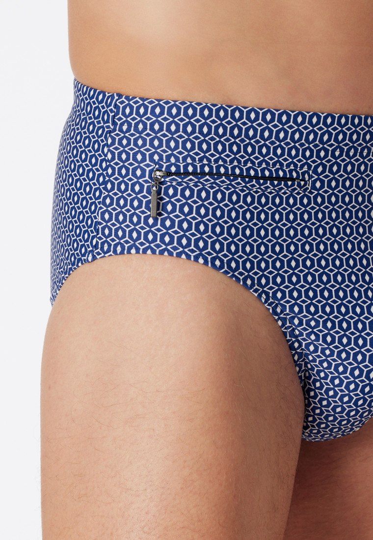 Badehose Wirkware gemustert navy - Classic Swim