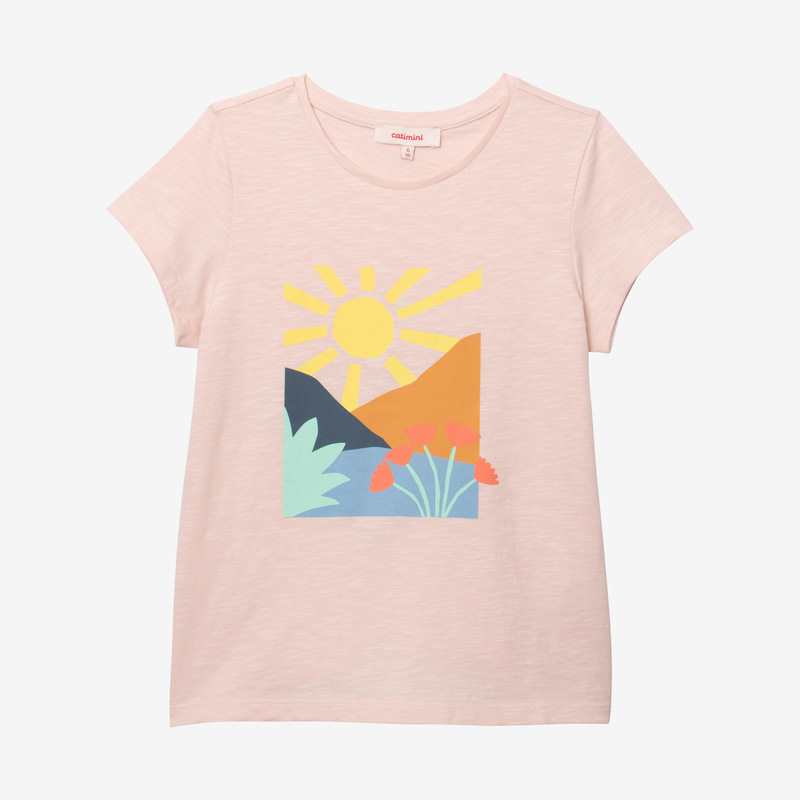 T-shirt fille paysage rose Catimini