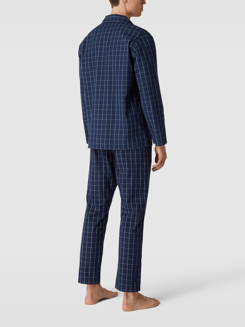 Pyjama mit Streifenmuster in dunkelblau