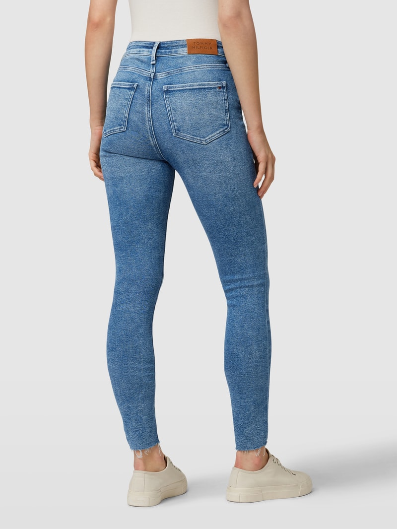 Jeans mit Label-Details Modell 'Harlem' in jeans