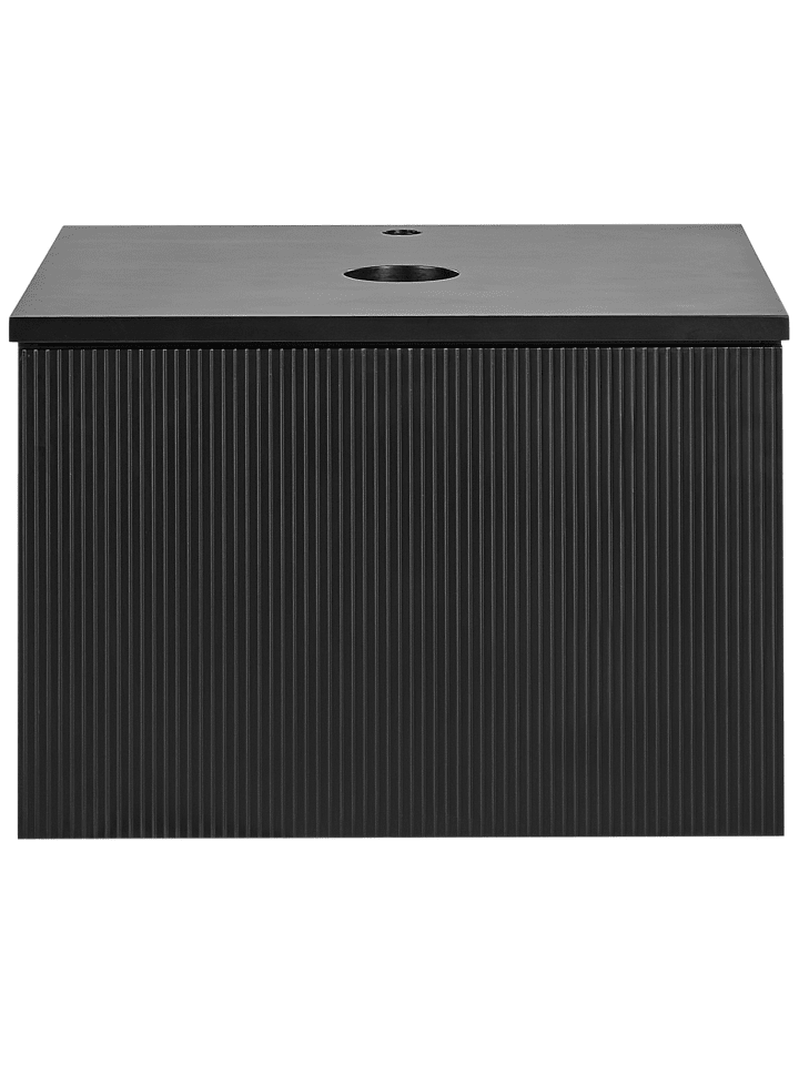 Beliani Badezimmerschrank ALZIRA in Schwarz - (W) 60 x (H) 40 x (L) 52 cm günstig kaufen onesize