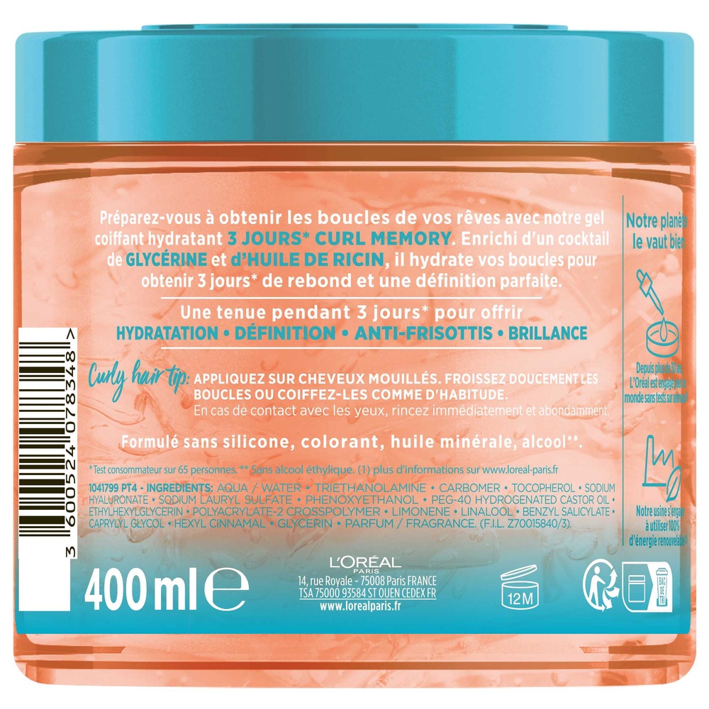 L'Oréal Paris Coiffant Hydratant 3 Jours Curl Memory Soin démêlant