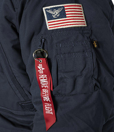 ALPHA INDUSTRIES, Parka Polar, Mikrofaser wattiert, marine